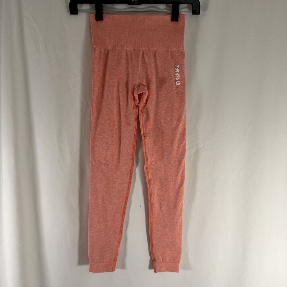 Gymshark Leggings Women's XS Heathered Orange Pull On 23" Inseam Stretch